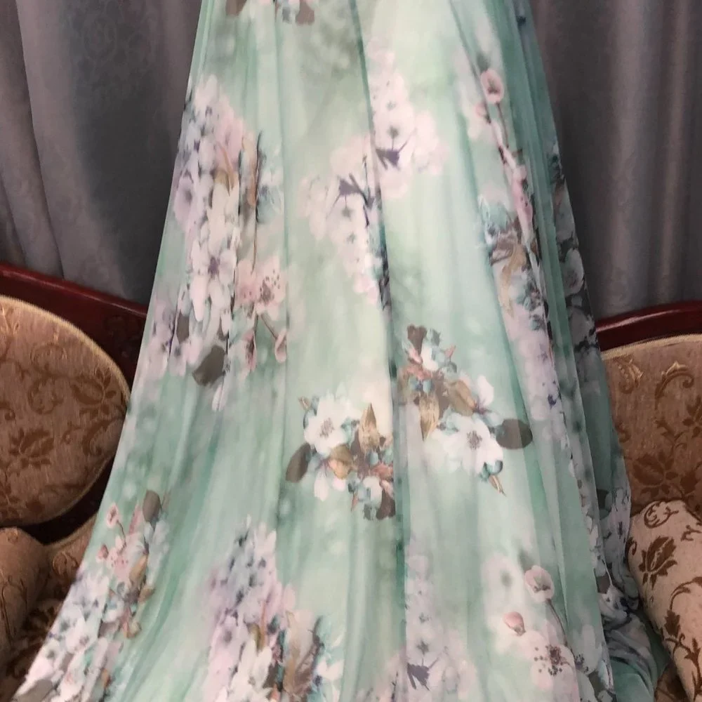 Alyce Sleek Sexy Prom Dress, BACKLESS Size 14, Aline Leg Slit Bridesmaid Formal - Picture 11 of 15